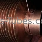 DELLOK مبادله گرما 12 FPI 2.1mm Fluted OD 50.8mm لوله بالش جاسازی شده